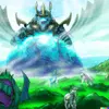 DALL·E 2022-09-17 00.05.24 - anime magical land with huge powerful Protector Dragon and army ...webp