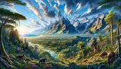 DALL·E 2024-01-11 08.58.09 - Create a panoramic image of the Holocene epoch, showcasing a dive...jpg